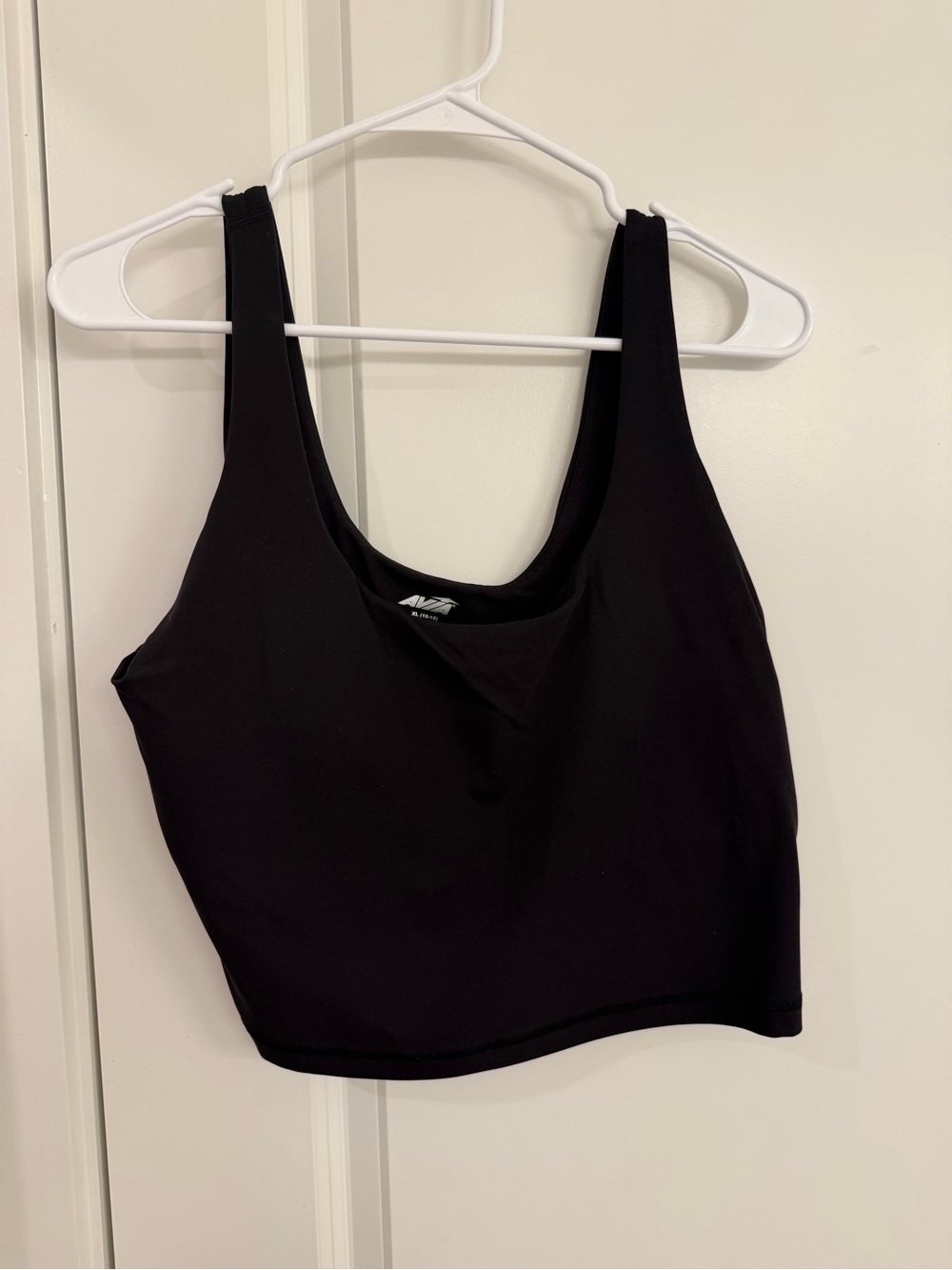 Avia Black Padded Sports Bralette with Wide Straps